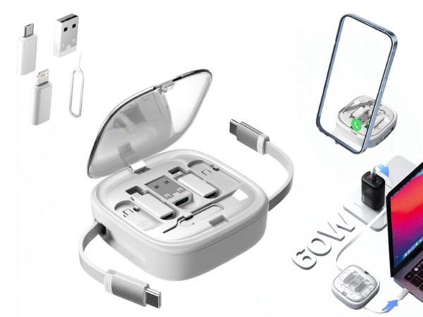 Retractable Mobile Cable Kit with Stand