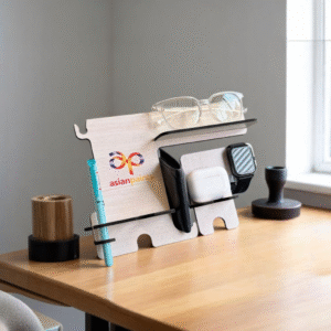 7-in-1 Wooden Cut Out Desk Organizer