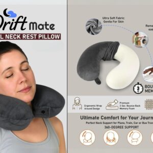 DriftMate Travel Neck Rest Pillow U Shaped with Memory foam