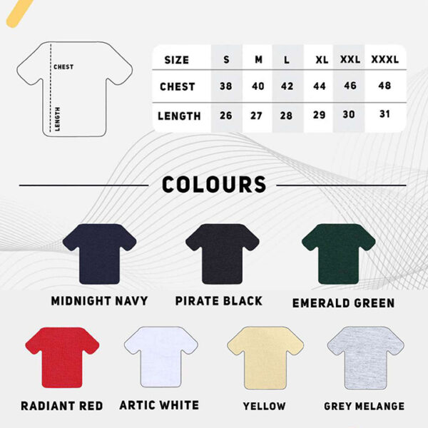 Premium Round Neck T-shirt Yellow - Image 3