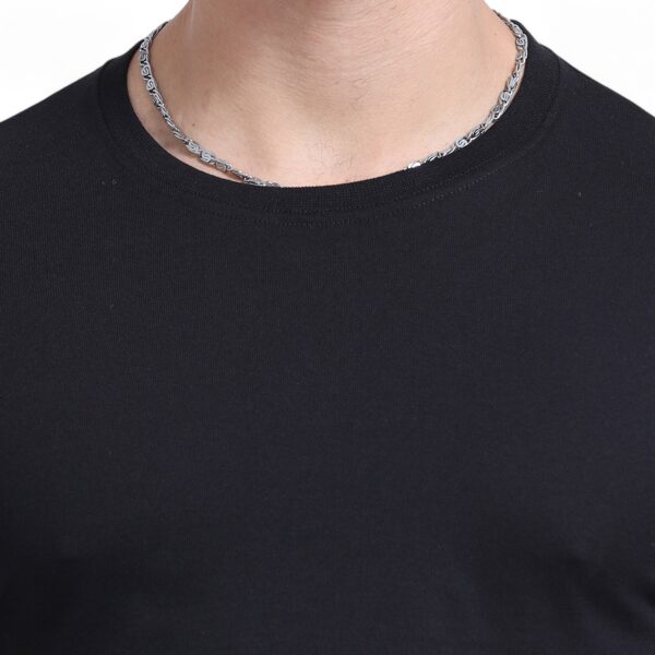 Premium Round Neck T-shirt Black - Image 2