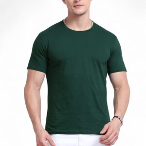 Premium Round Neck T-shirt Bottle Green