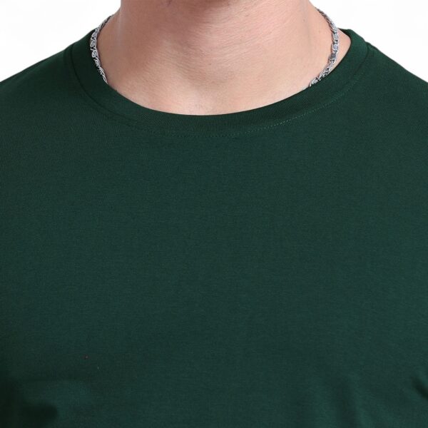 Premium Round Neck T-shirt Bottle Green - Image 2