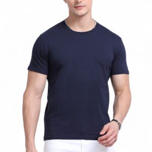 Premium Round Neck T-shirt Navy Blue
