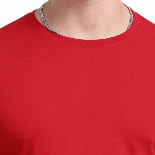 Premium Round Neck T-shirt Red - Image 2