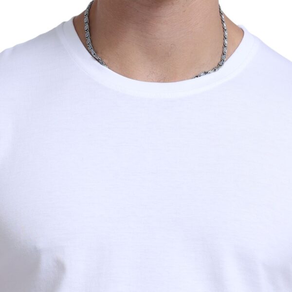 Premium Round Neck T-shirt White - Image 2