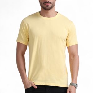Premium Round Neck T-shirt Yellow
