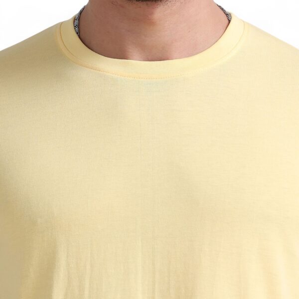 Premium Round Neck T-shirt Yellow - Image 2